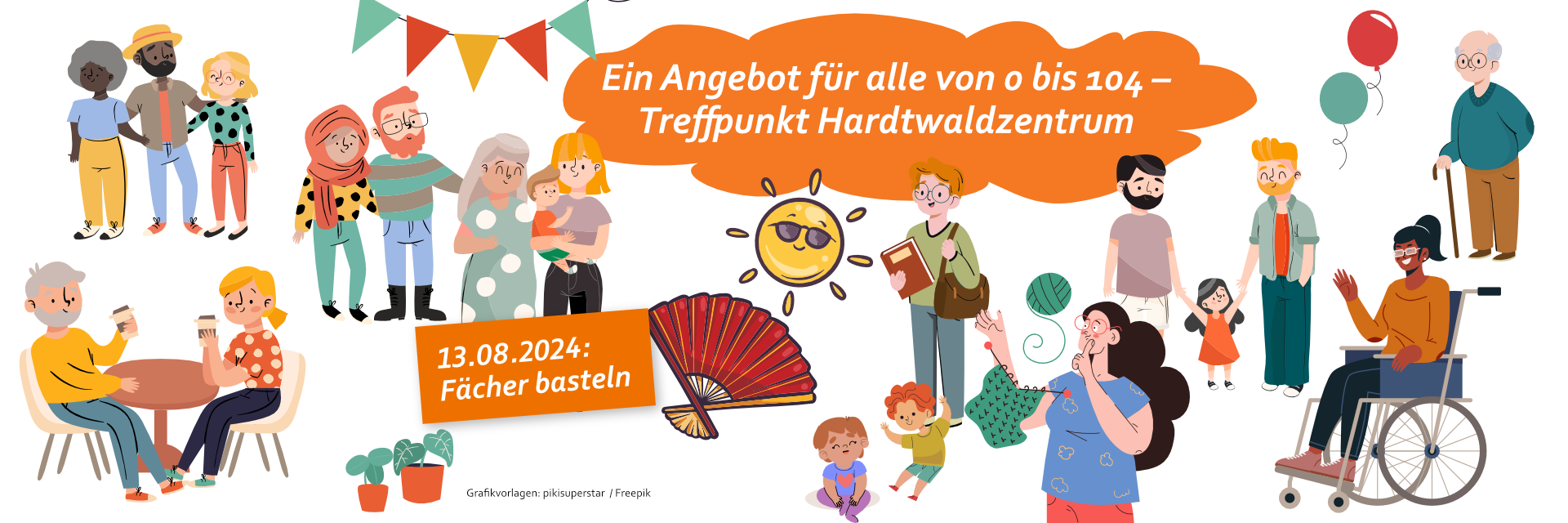 Treffpunkt Hardtwaldzentrum, Fächer basteln am 13.08.2024